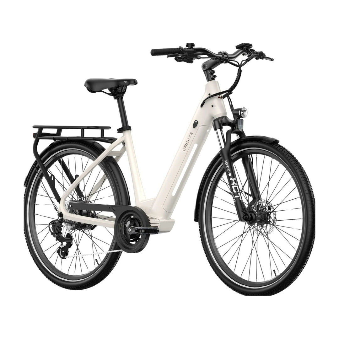 A-Spadz Qreate City Pro e-bike Crème wit foto 2