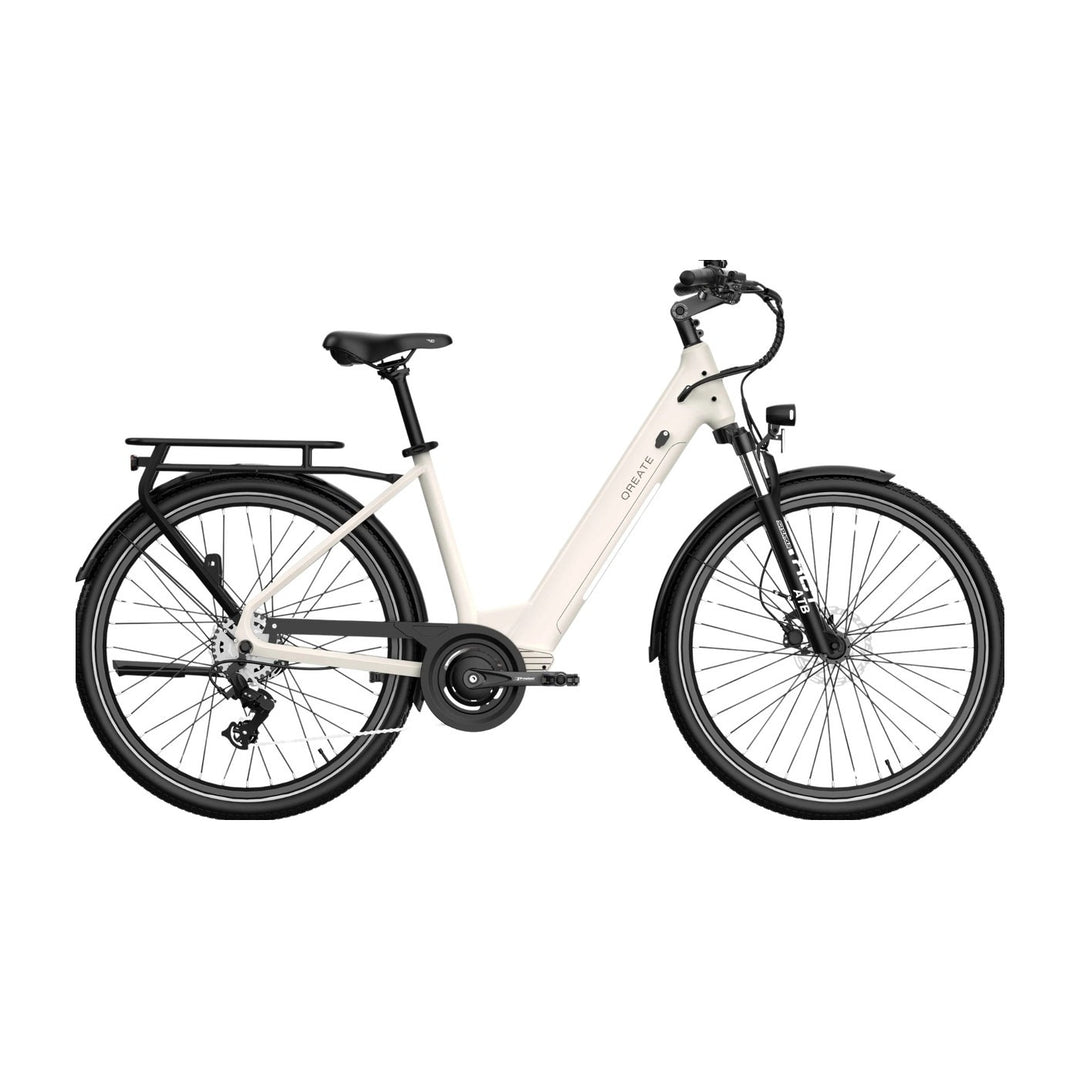 A-Spadz Qreate City Pro e-bike Crème wit