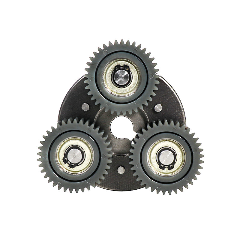 Motor tandwielen op plaat - Klein rechts - 12 mm naaf
