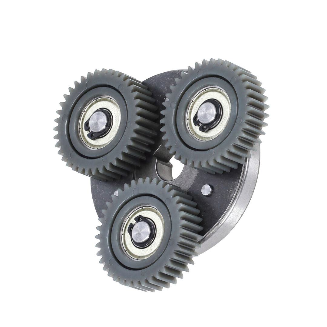 Motor tandwielen op plaat - Klein rechts - 12 mm naaf