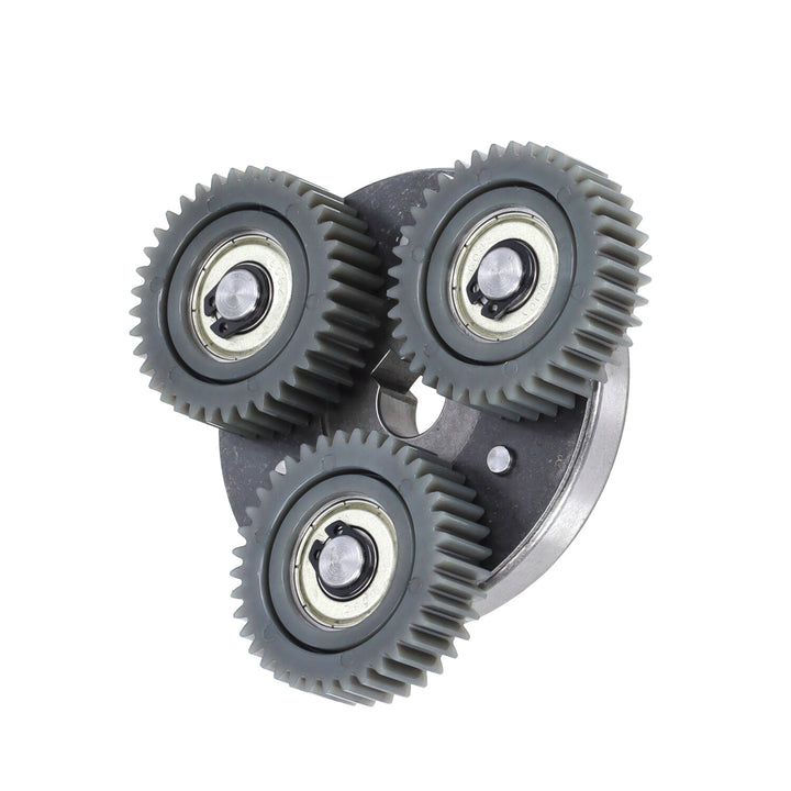 Motor tandwielen op plaat - Klein rechts - 12 mm naaf