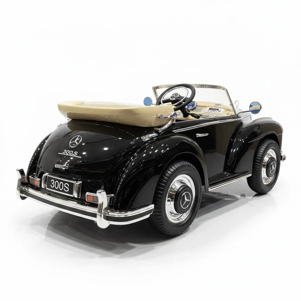 Mercedes 300S 12V kinderauto Metallic Zwart foto 6