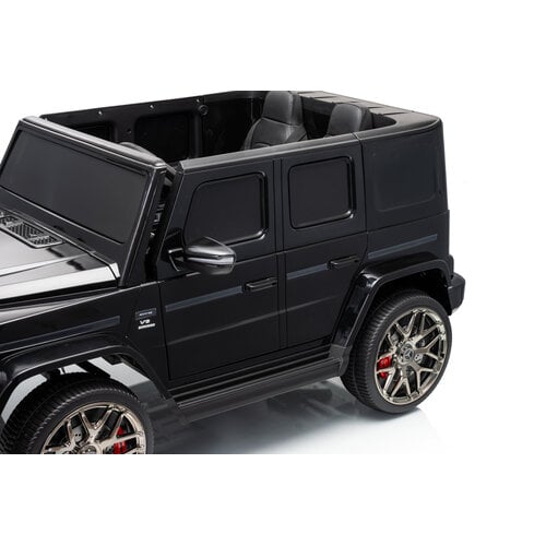 Mercedes G63 12V 2-persoons kinderauto metallic zwart foto 4