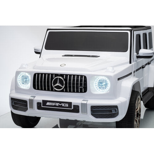 Mercedes G63 12V 2-persoons kinderauto Wit foto 3