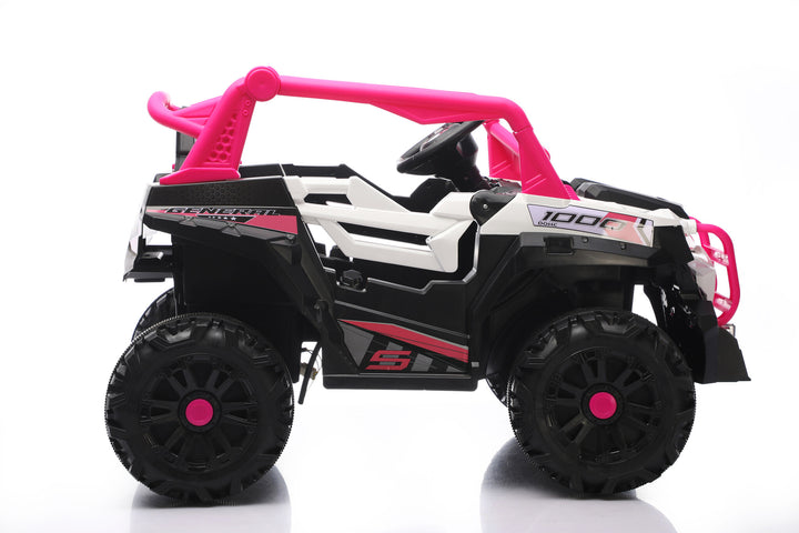 Buggy 12V kinderauto Roze foto 8