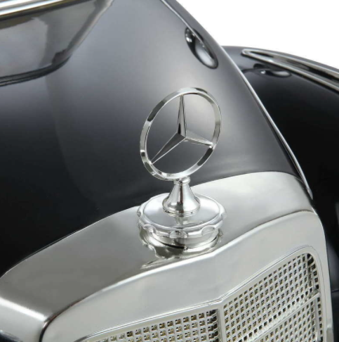 Mercedes 300S 12V kinderauto Metallic Zwart foto 7