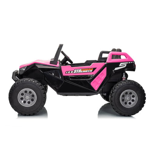 Buggy Clash 24V Hogesnelheid 2-persoons kinderauto roze foto 3