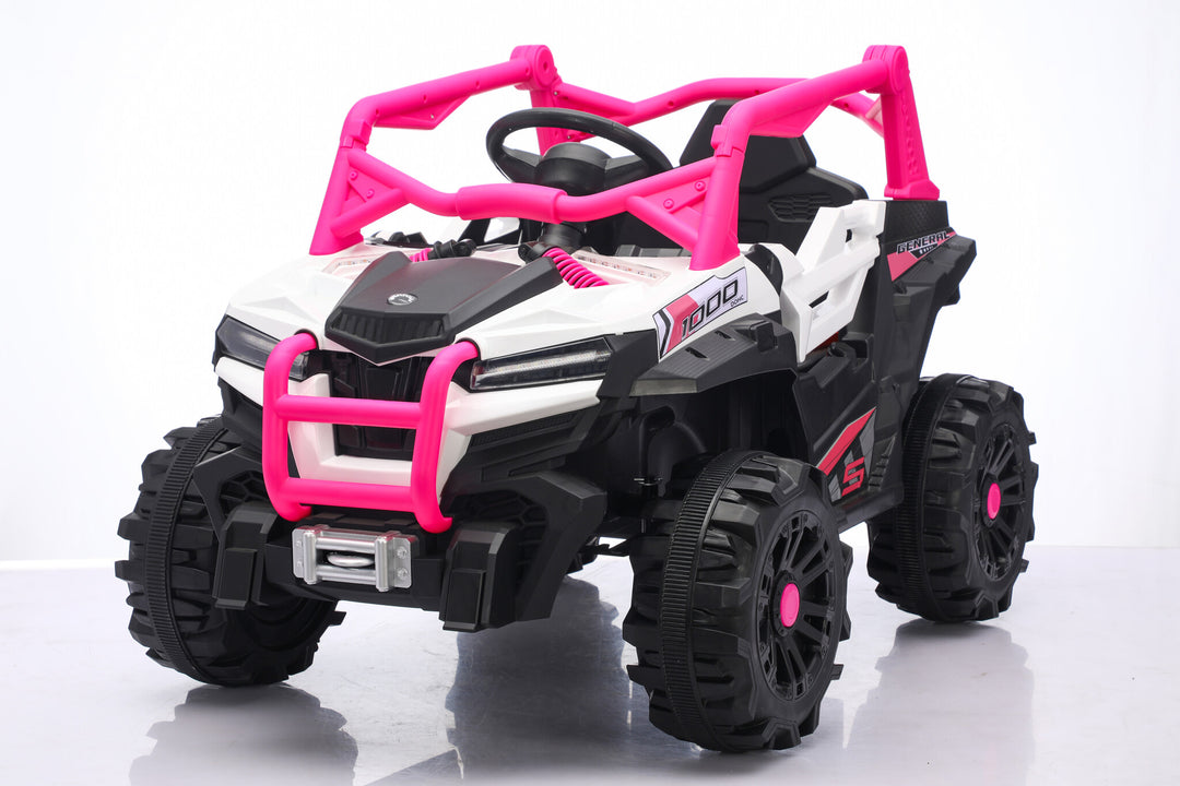 Buggy 12V kinderauto Roze foto 3