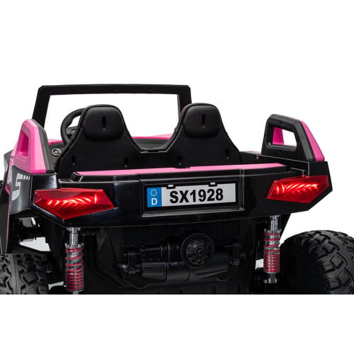 Buggy Clash 24V Hogesnelheid 2-persoons kinderauto roze foto 9
