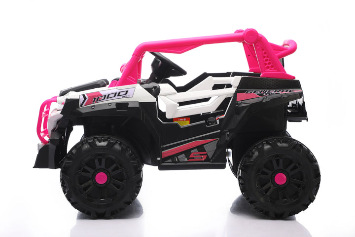 Buggy 12V kinderauto Roze foto 4