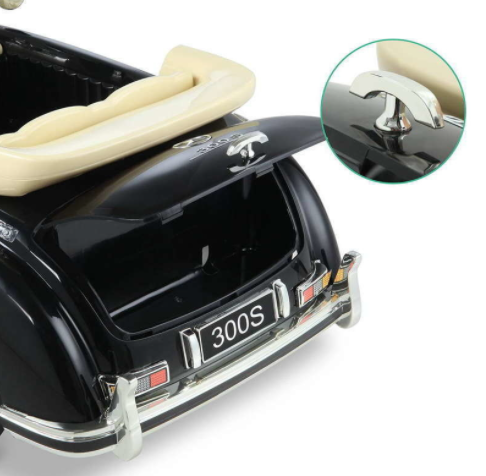 Mercedes 300S 12V kinderauto Metallic Zwart foto 10