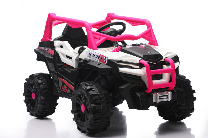 Buggy 12V kinderauto Roze foto 9
