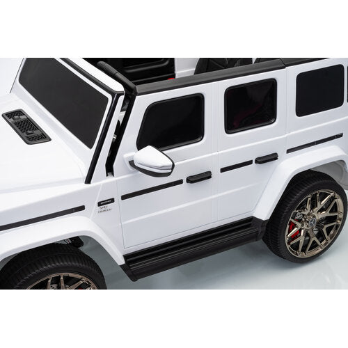 Mercedes G63 12V 2-persoons kinderauto Wit foto 7